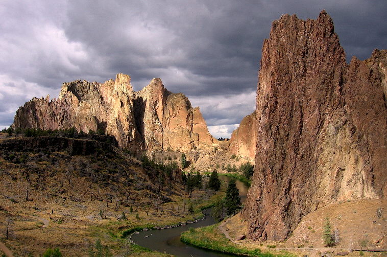 Just before a storm at Smith Rocks in central Oregon's high desert.